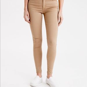 American Eagle High Waisted Stretch Khaki Jeans